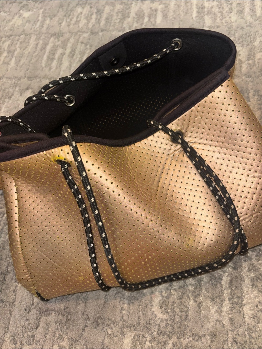 Ahdorned rose Gold Perforated Tote Bag - Women